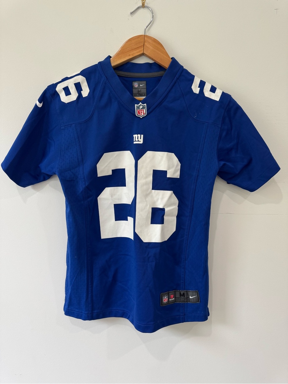 Nike Blue New York Giants #26 Men's Football Jersey
